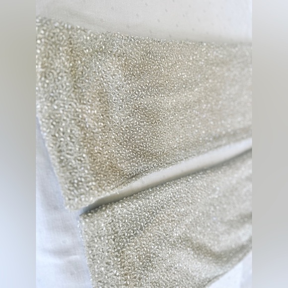 Badgley Mischka Runway Fully Beaded Ivory Pants - Picture 6 of 10